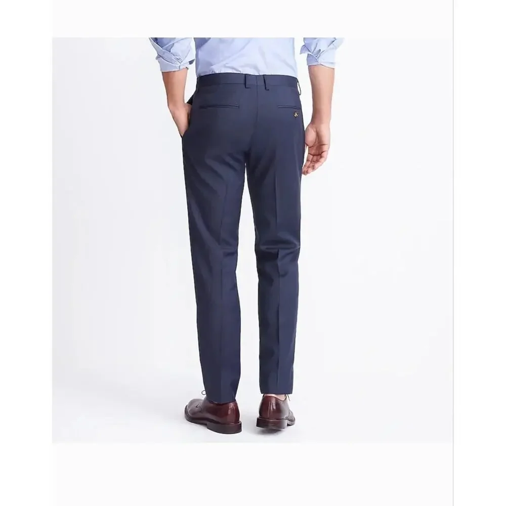 J Crew Slim Thompson Suit Pant 32 x 34 NWOT Navy Blue Worsted Wool Pants G1747